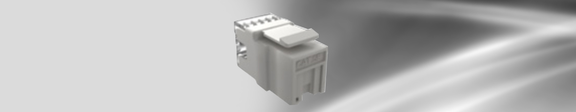 JACK RJ45 CATEGORÍA 5e TIPO KEYSTONE CON CUBRE POLVO ABATIBLE