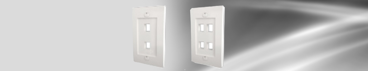 PLACA DE PARED DE 2 Y 4 PUERTOS PARA CONECTORES TIPO KEYSTONE