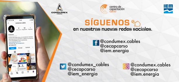 Condumex Síguenos en nuestras nuevas redes sociales 2